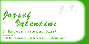 jozsef valentini business card