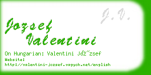 jozsef valentini business card